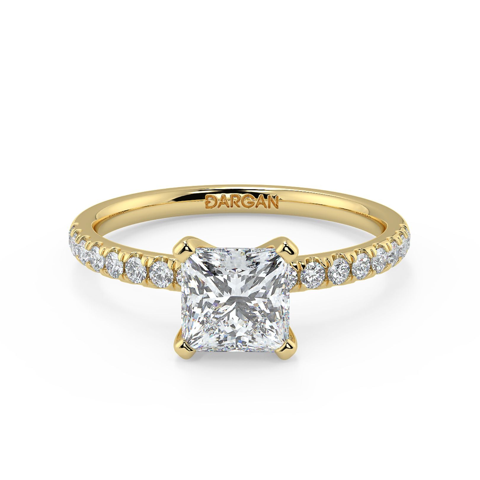 1–3 Carat Princess Cut Lab Grown Diamond Solitaire Ring | Square Brilliant | IGI Certified | 18K White, Yellow & Rose Gold