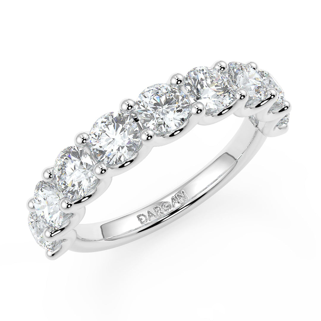 15 Pointer Round Cut Diamond Eternity Band