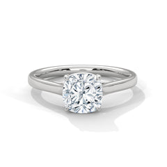 1–3 Carat Square Cushion Cut Lab Grown Diamond Solitaire Ring – Classic Four Prong Cathedral Setting in 18K White, Yellow or Rose Gold