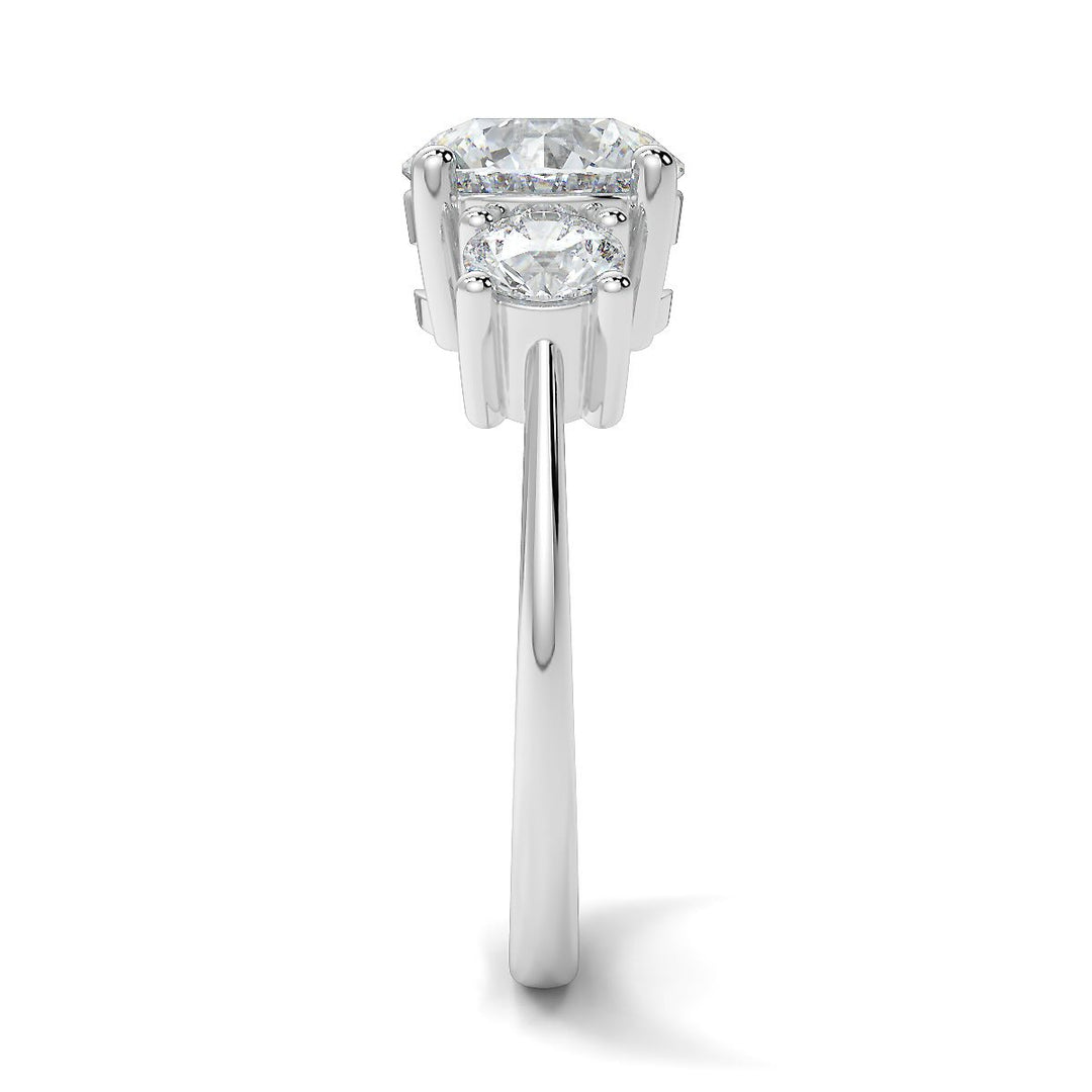 Round Brilliant Trilogy Lab-Grown Diamond Ring