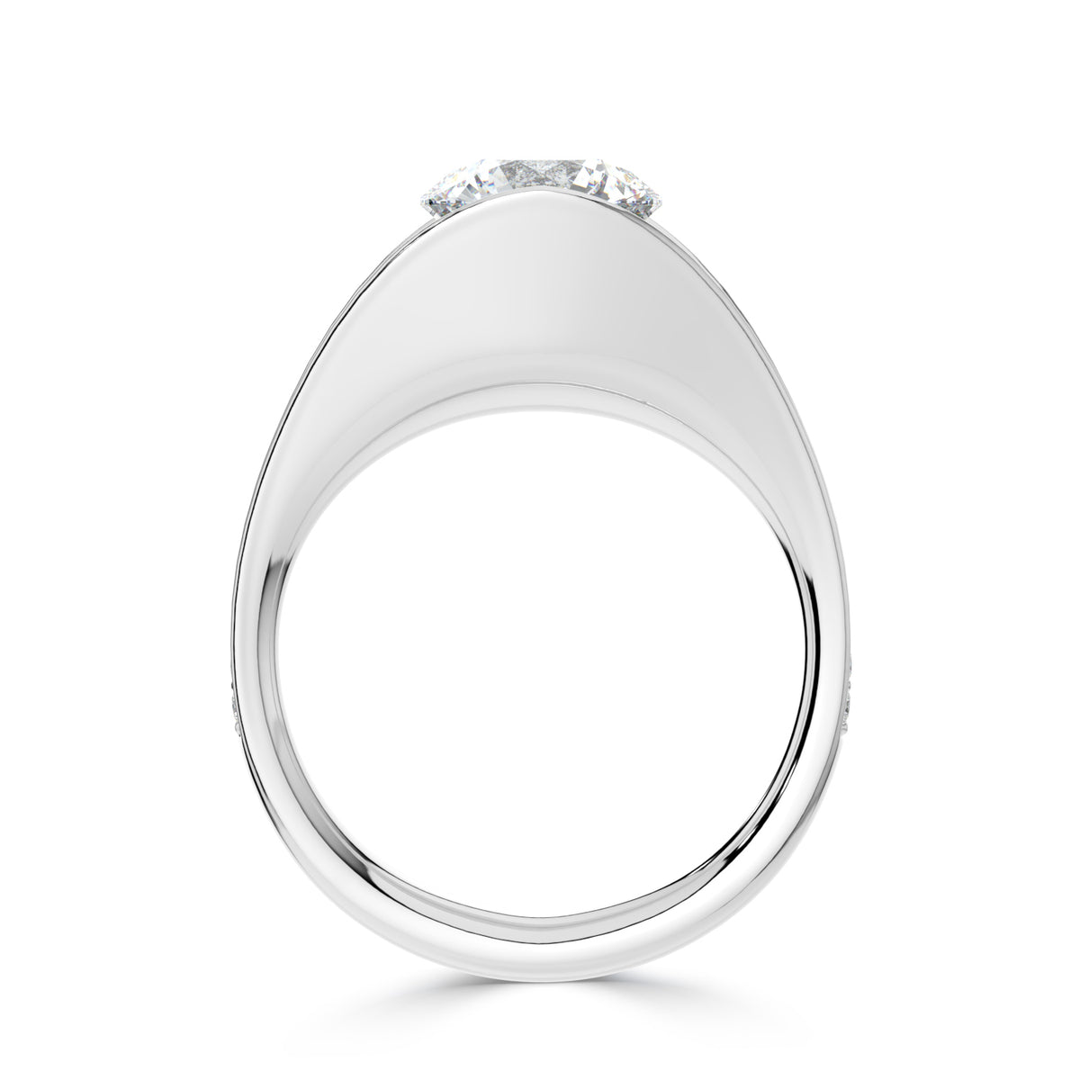 2 Carat Round Lab-Grown Diamond Solitaire Ring in 18K Gold - Diamond River