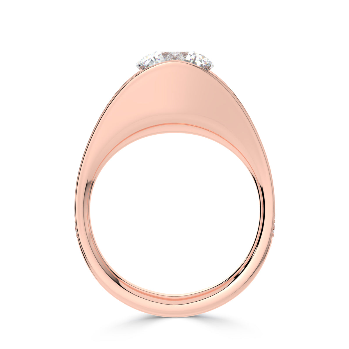 2 Carat Round Lab-Grown Diamond Solitaire Ring in 18K Gold - Diamond River