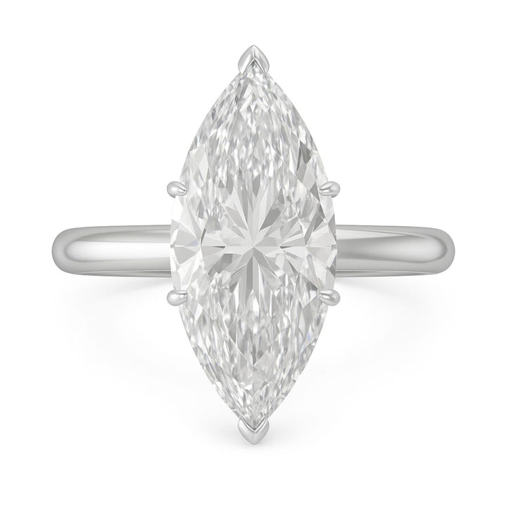10 Carat Marquise Lab Grown Diamond Solitaire Ring – Available in 18K Yellow, White & Rose Gold