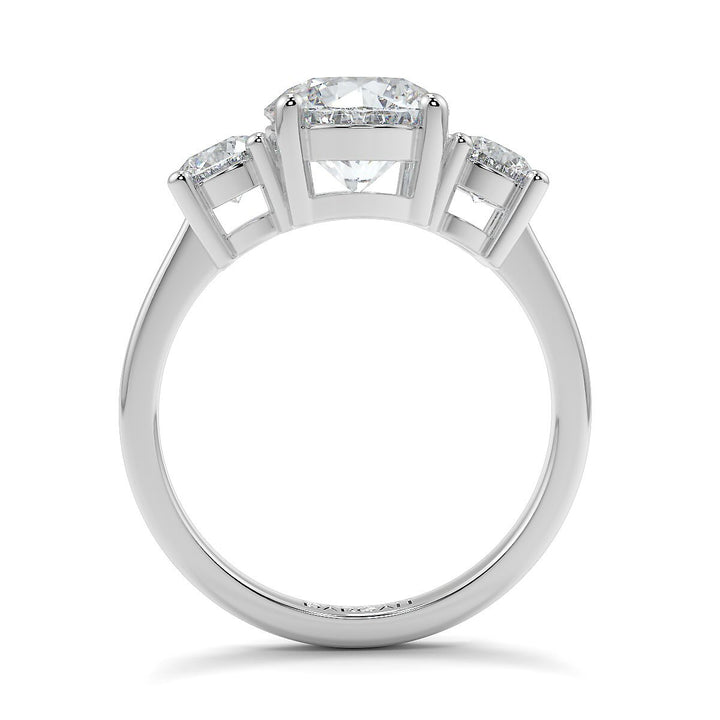 Round Brilliant Trilogy Lab-Grown Diamond Ring