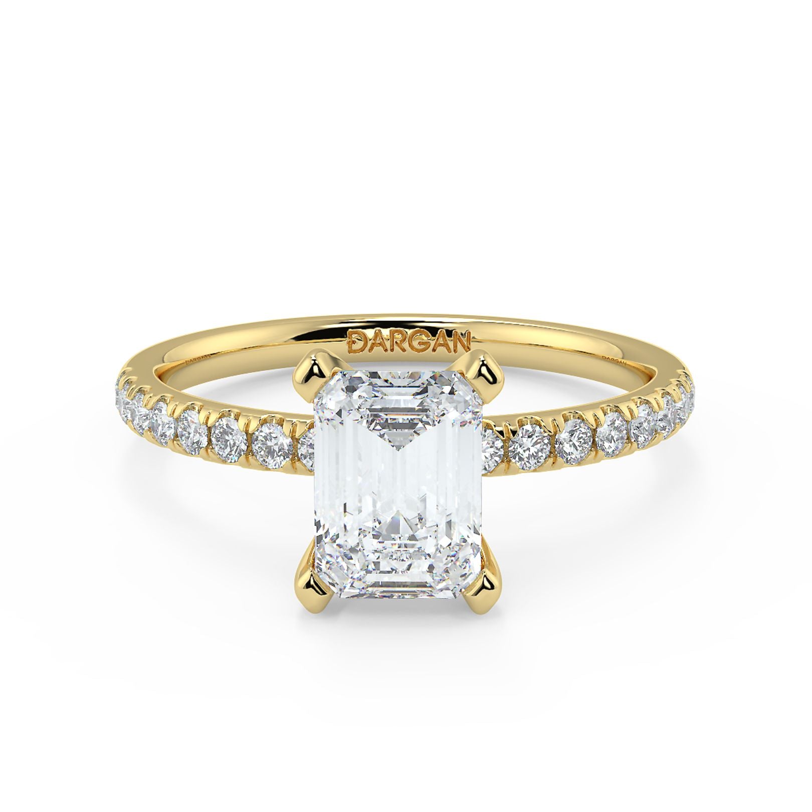 1–3 Carat Emerald Cut Lab Grown Diamond Solitaire Ring | Step-Cut Brilliance | IGI Certified | 18K White, Yellow & Rose Gold