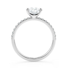 1–3 Carat Pear Cut Lab Grown Diamond Solitaire Ring | 3-Prong Setting | IGI Certified | 18K White, Yellow & Rose Gold
