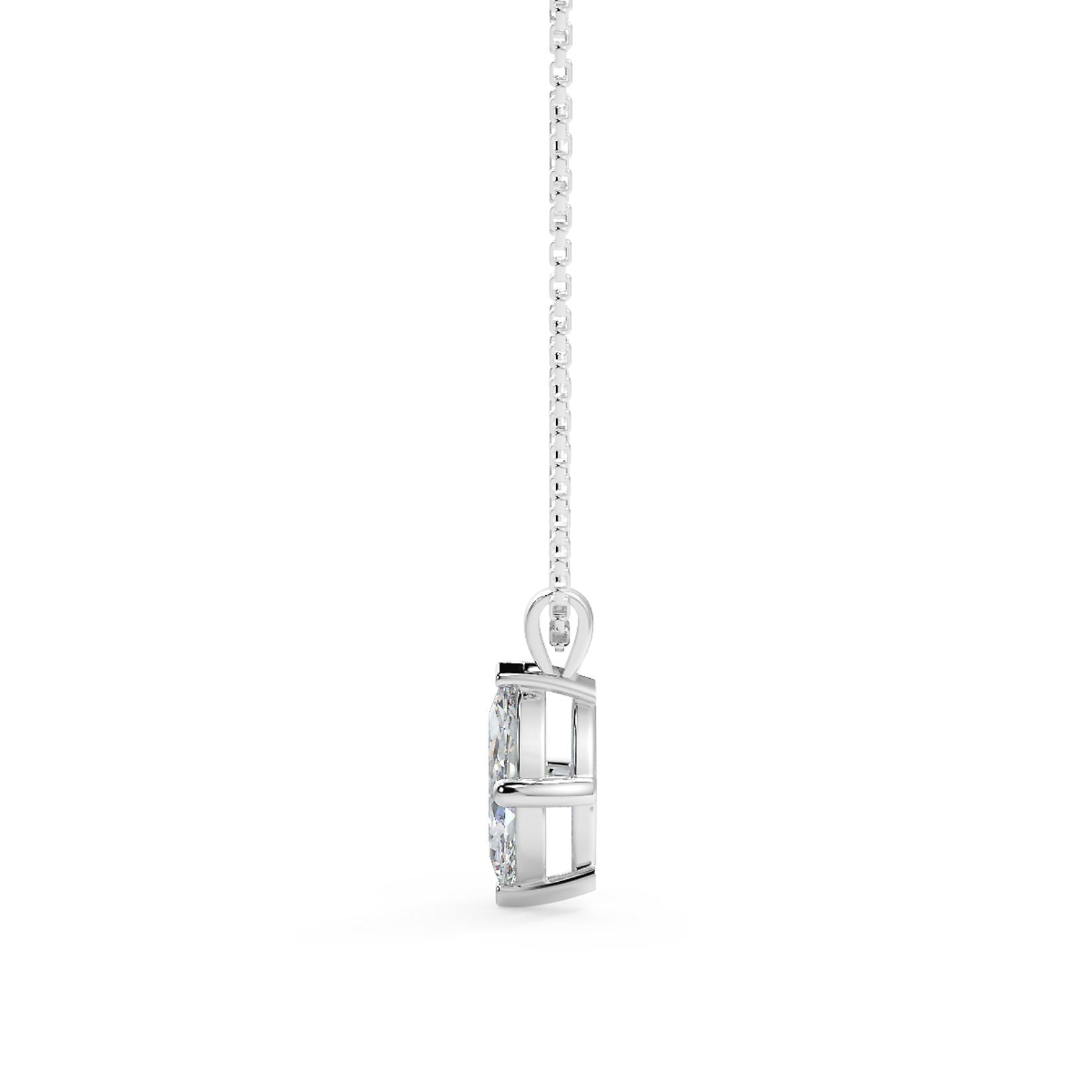 Marquise Cut Lab-Grown Diamond Pendant Necklace with Chain | 18K Gold | 0.50–3 Carats