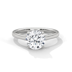 1–3 Carat Round Lab Grown Diamond Solitaire Ring – Cathedral Classic 4-Prong Setting, 18K Gold