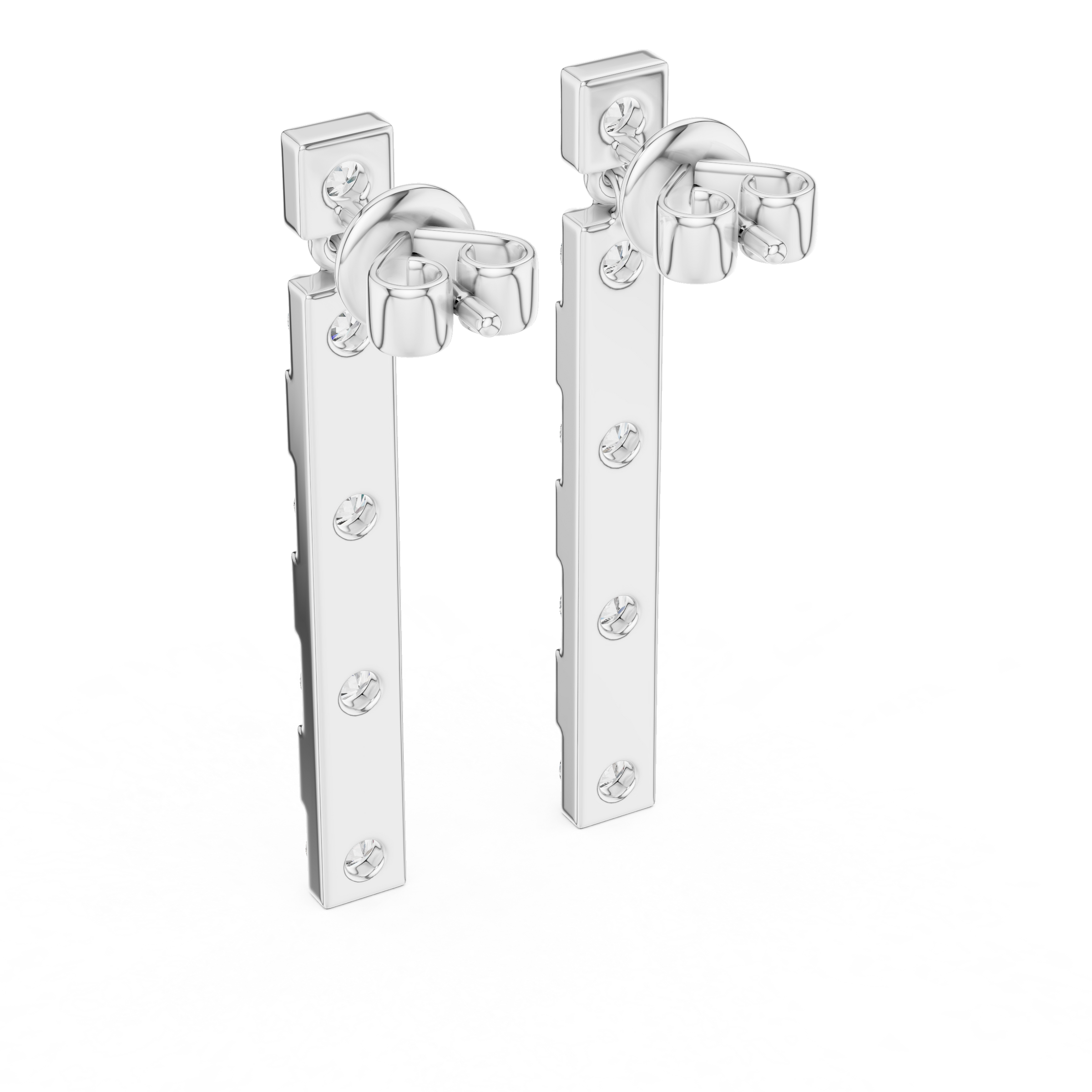 Lab-Grown Diamond Drop Earrings in 18K Gold | Modern Bar Diamond Earrings