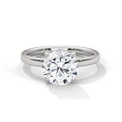 1–3 Carat Round Cut Lab Grown Diamond Solitaire Ring – Classic Four-Prong Setting in 18K Gold