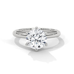 1–3 Carat Round Lab Grown Diamond Solitaire Ring – Classic Six Prong Setting in 18K Gold