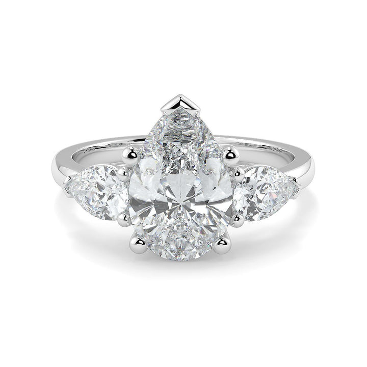 Pear Trilogy Lab-Grown Diamond Ring