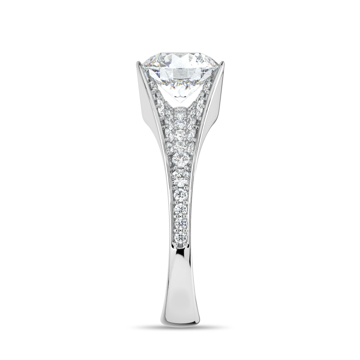 2 Carat Round Lab-Grown Diamond Solitaire Ring in 18K Gold - Diamond River