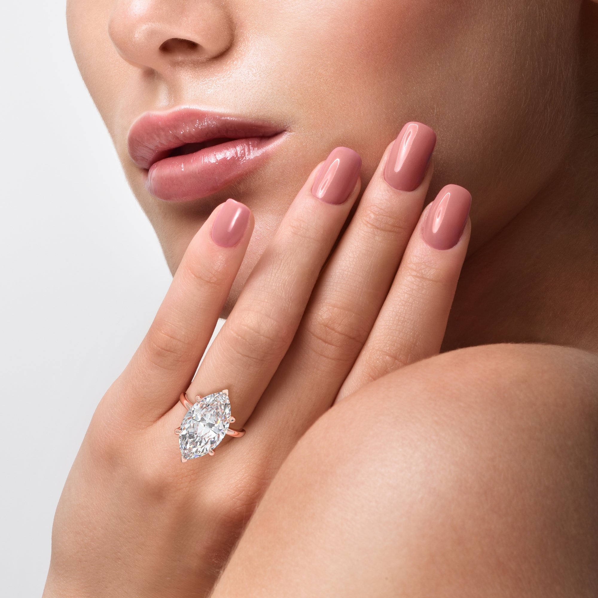 10 Carat Marquise Lab Grown Diamond Solitaire Ring – Available in 18K Yellow, White & Rose Gold