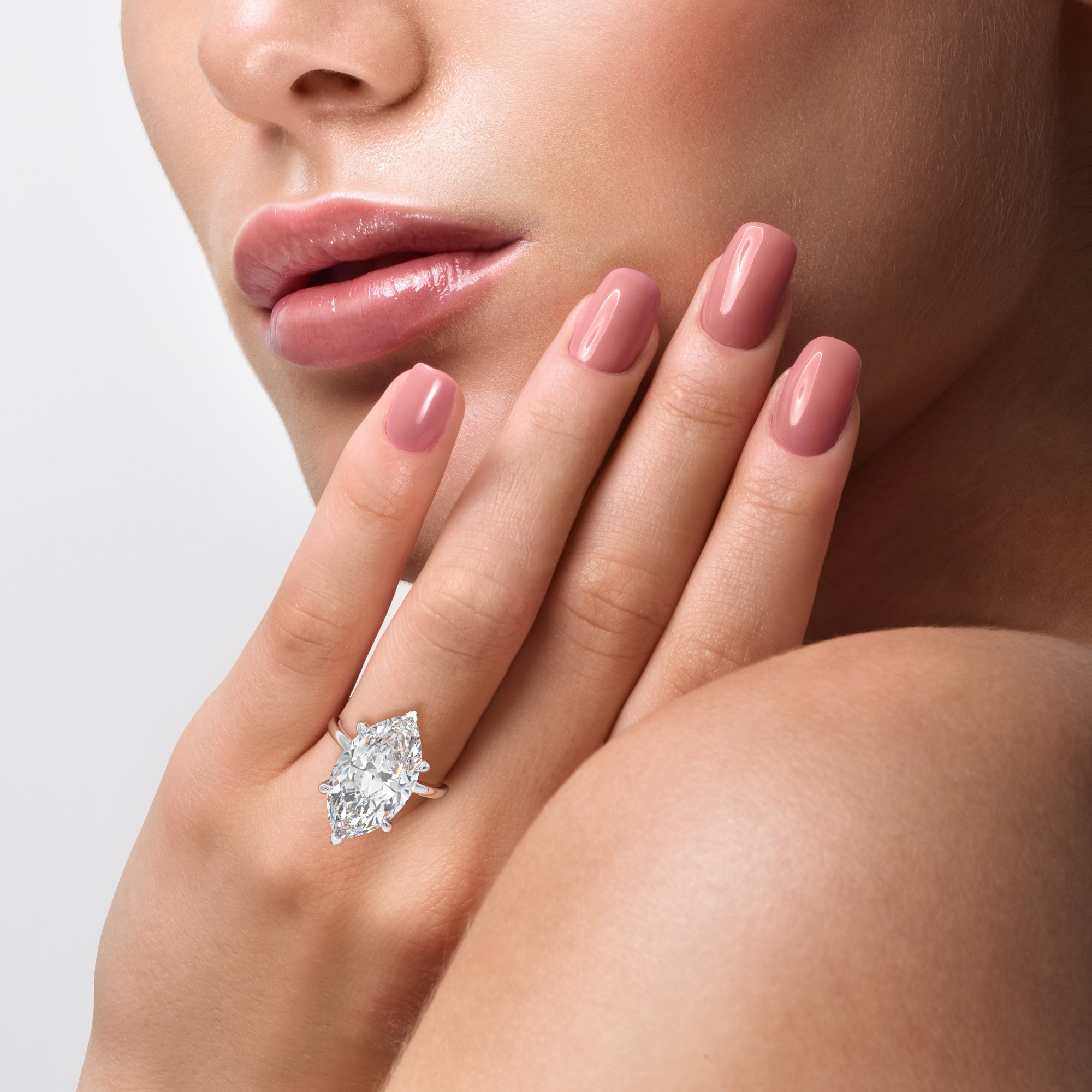 10 Carat Marquise Lab Grown Diamond Solitaire Ring – Available in 18K Yellow, White & Rose Gold
