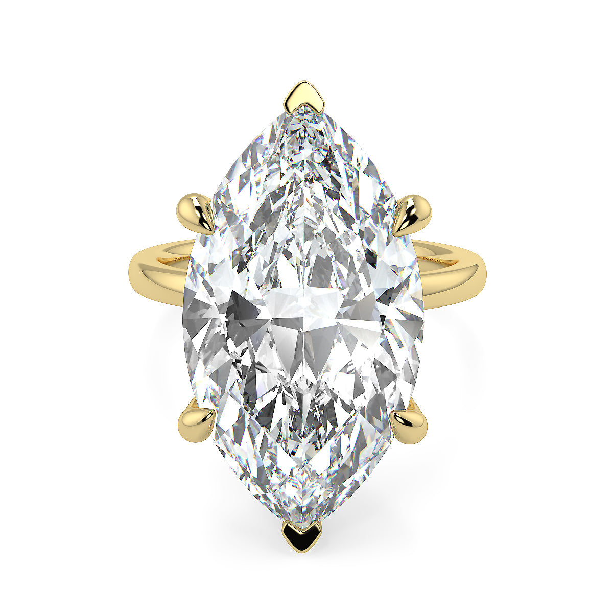 10 Carat Marquise Lab Grown Diamond Solitaire Ring – Available in 18K Yellow, White & Rose Gold