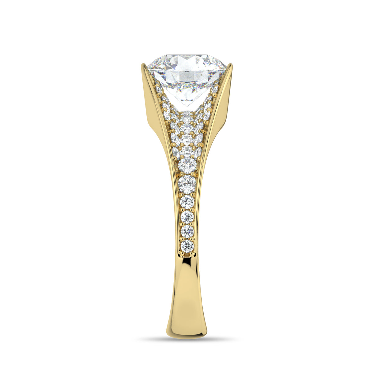 2 Carat Round Lab-Grown Diamond Solitaire Ring in 18K Gold - Diamond River