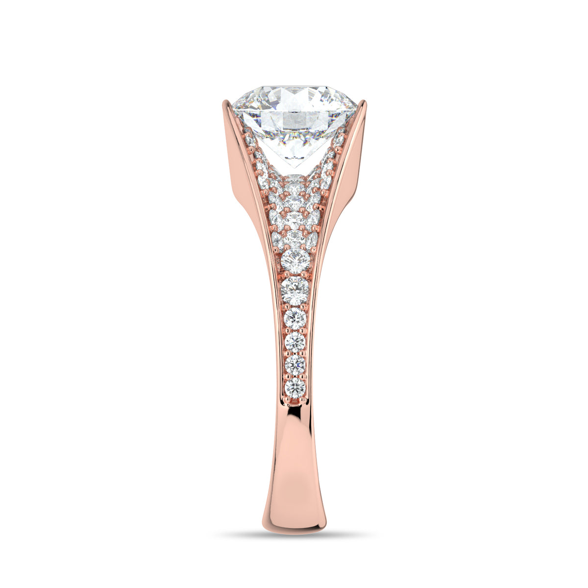 2 Carat Round Lab-Grown Diamond Solitaire Ring in 18K Gold - Diamond River