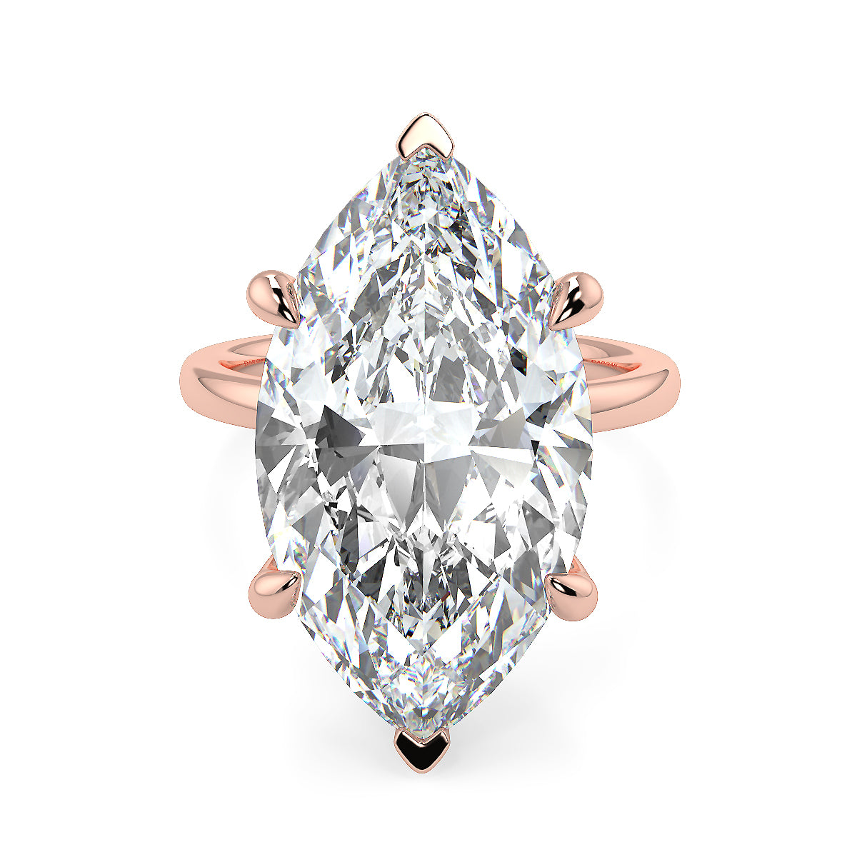 10 Carat Marquise Lab Grown Diamond Solitaire Ring – Available in 18K Yellow, White & Rose Gold