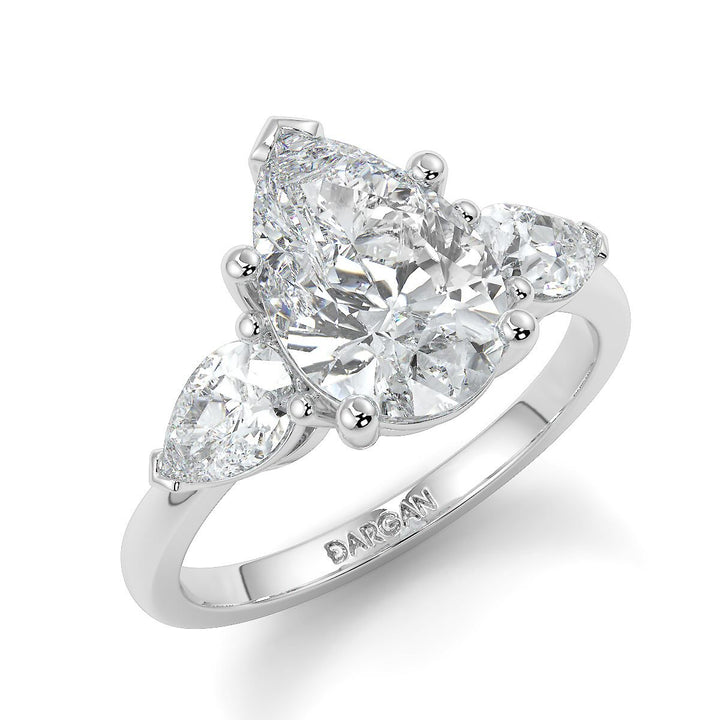 Pear Trilogy Lab-Grown Diamond Ring