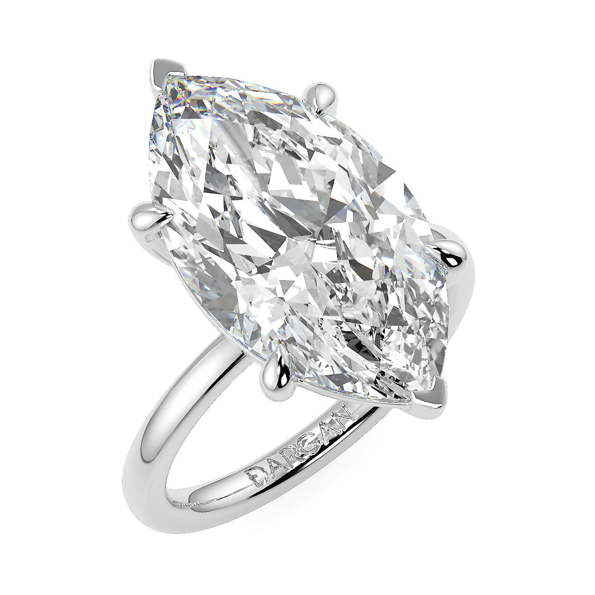 10 Carat Marquise Lab Grown Diamond Solitaire Ring – Available in 18K Yellow, White & Rose Gold