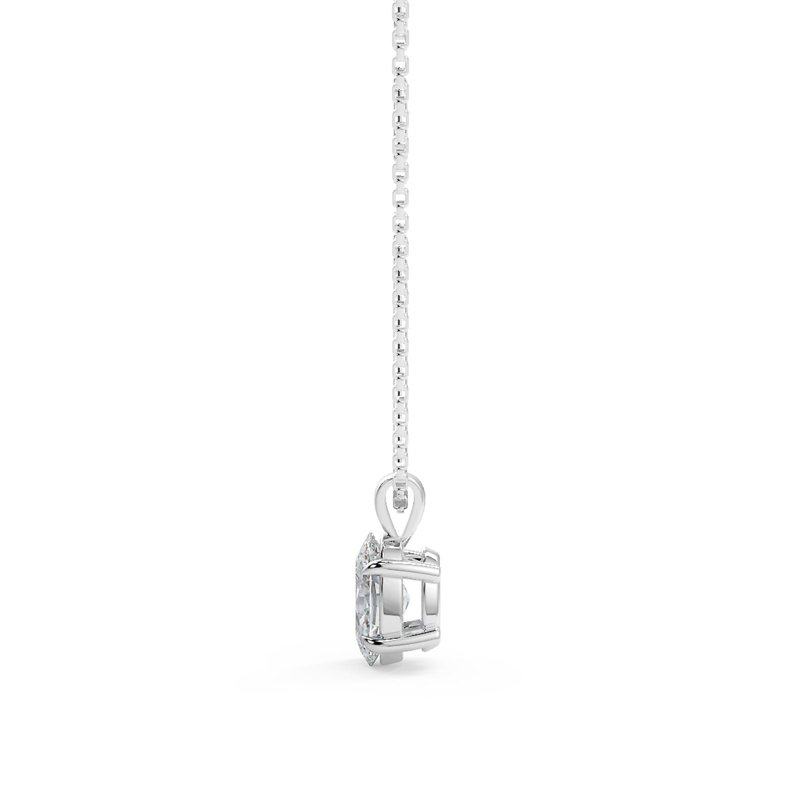 Oval Cut Lab-Grown Diamond Solitaire Pendant Necklace with Chain | 18K Gold | 0.50–3 Carats