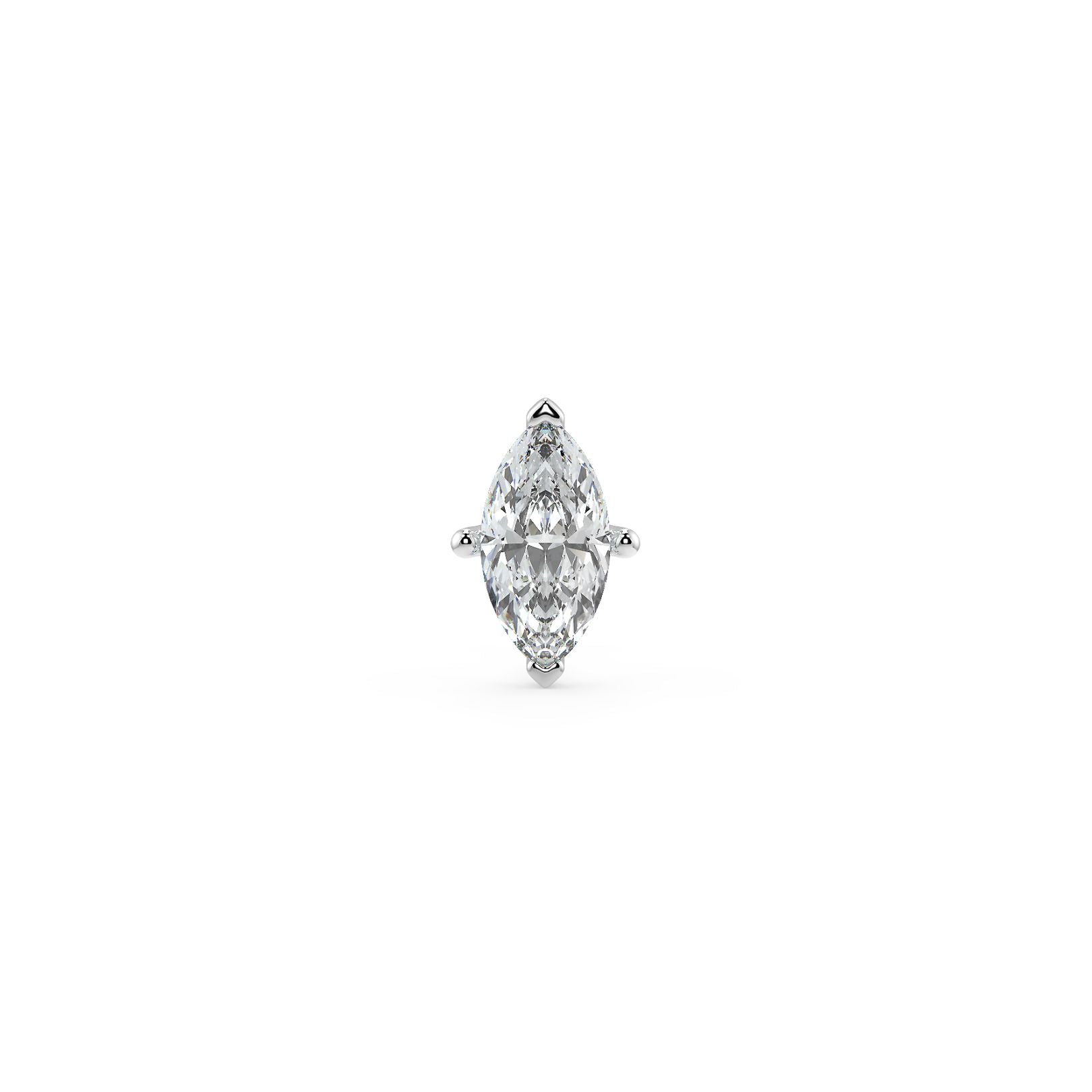 0.50–4 Carat Marquise Cut Lab Grown Diamond Stud Earrings | Brilliant Solitaires | 18K White, Yellow & Rose Gold