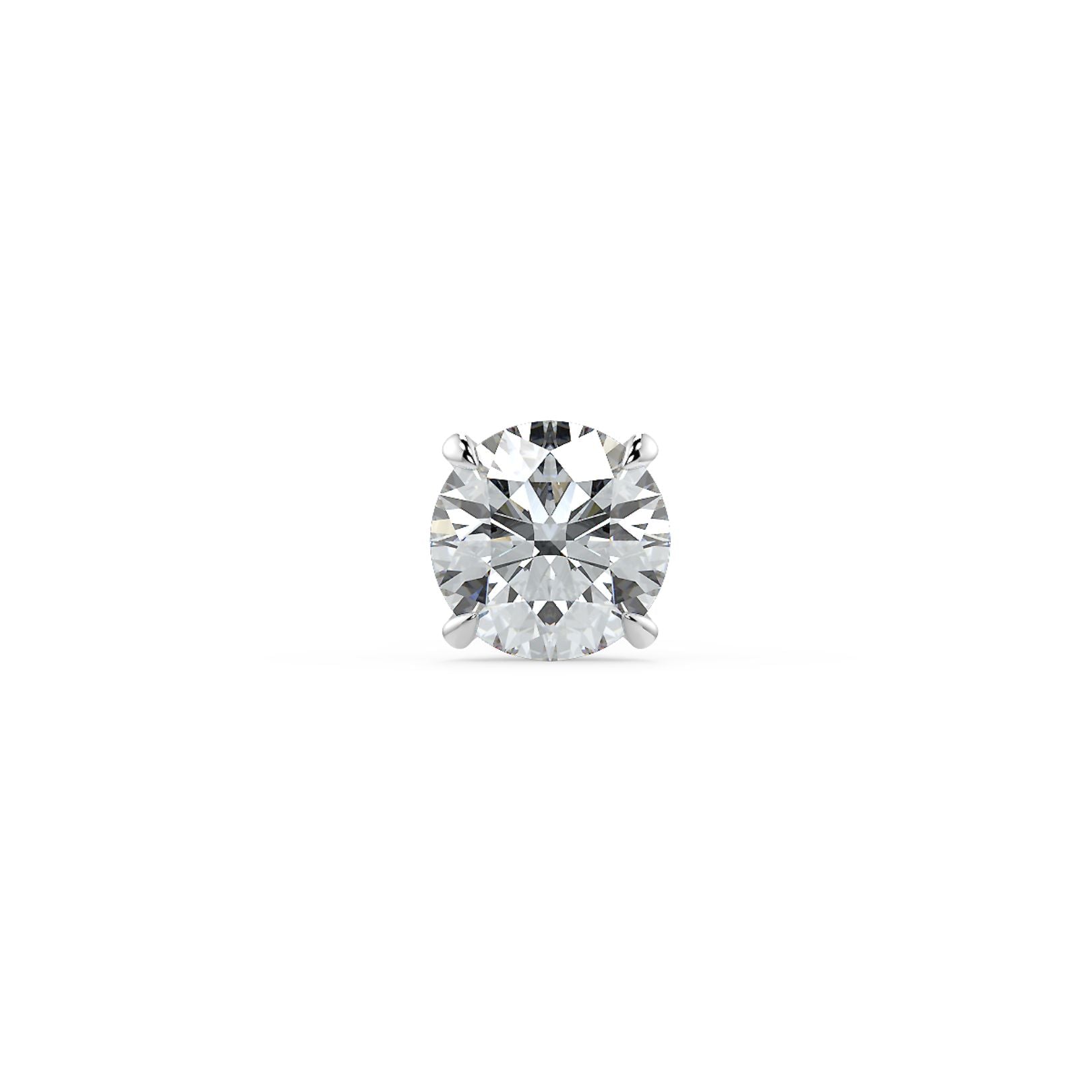 0.50–6 Carat Round Lab Grown Diamond Stud Earrings | Classic Solitaire | 18K White, Yellow & Rose Gold