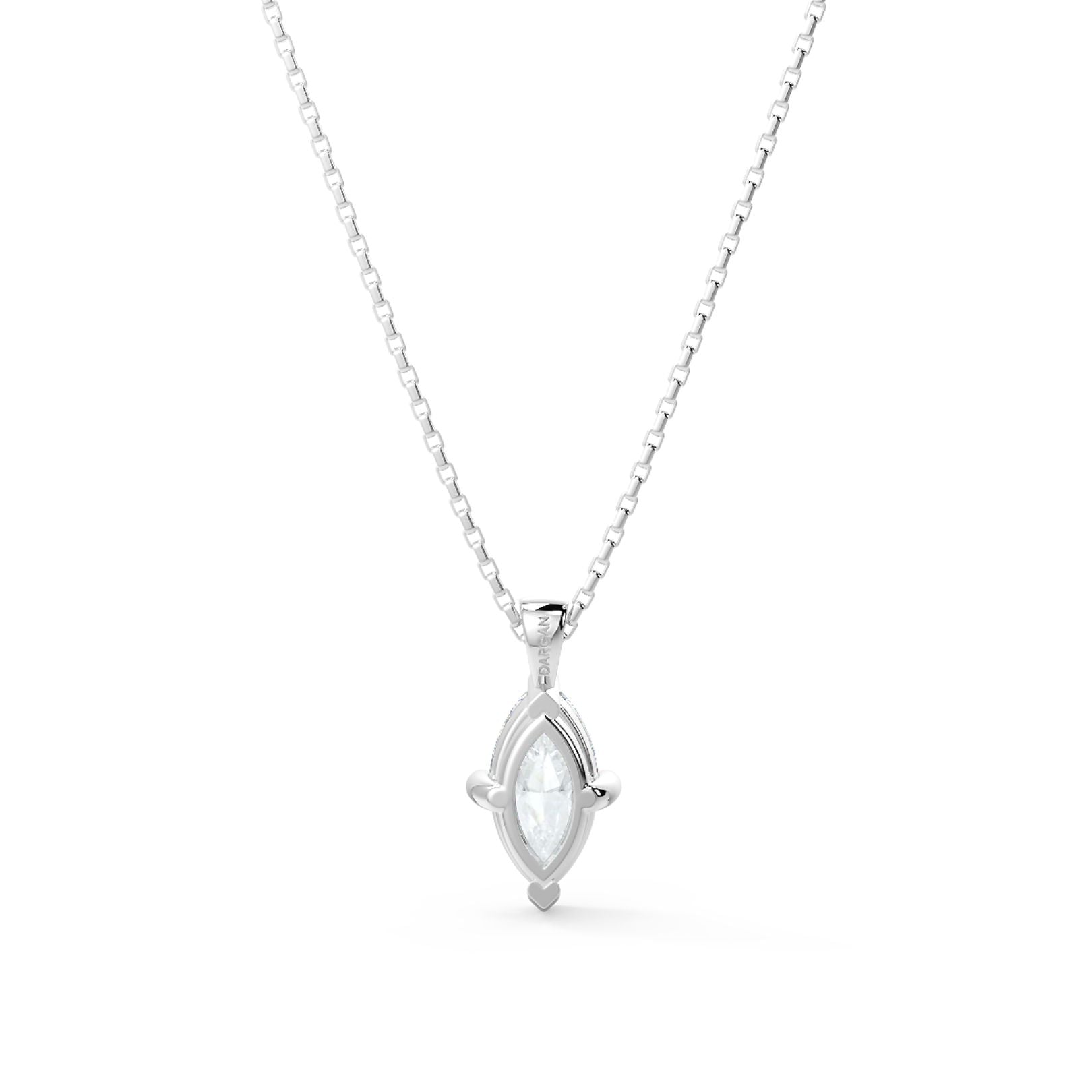 Marquise Cut Lab-Grown Diamond Pendant Necklace with Chain | 18K Gold | 0.50–3 Carats