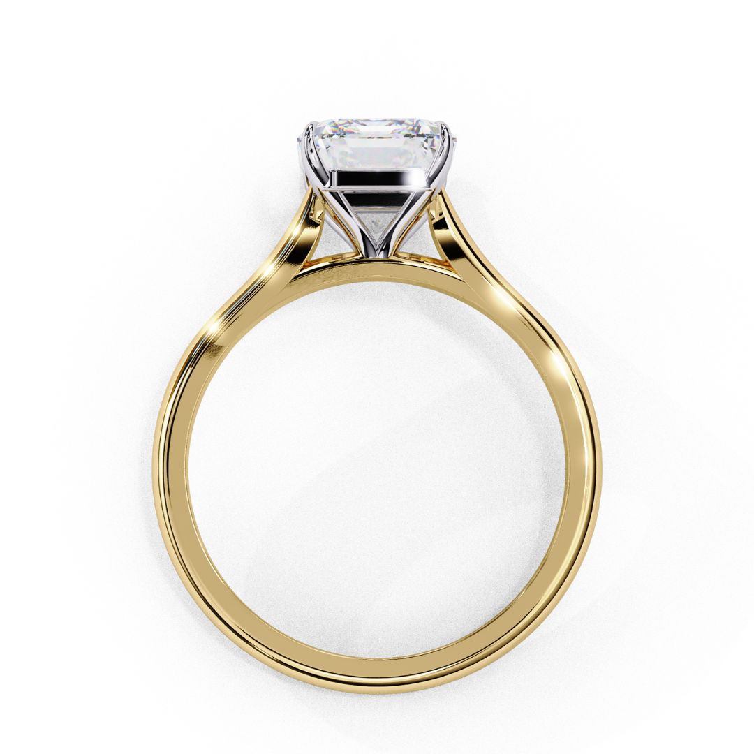 Radiant-Cut Solitaire Diamond Ring