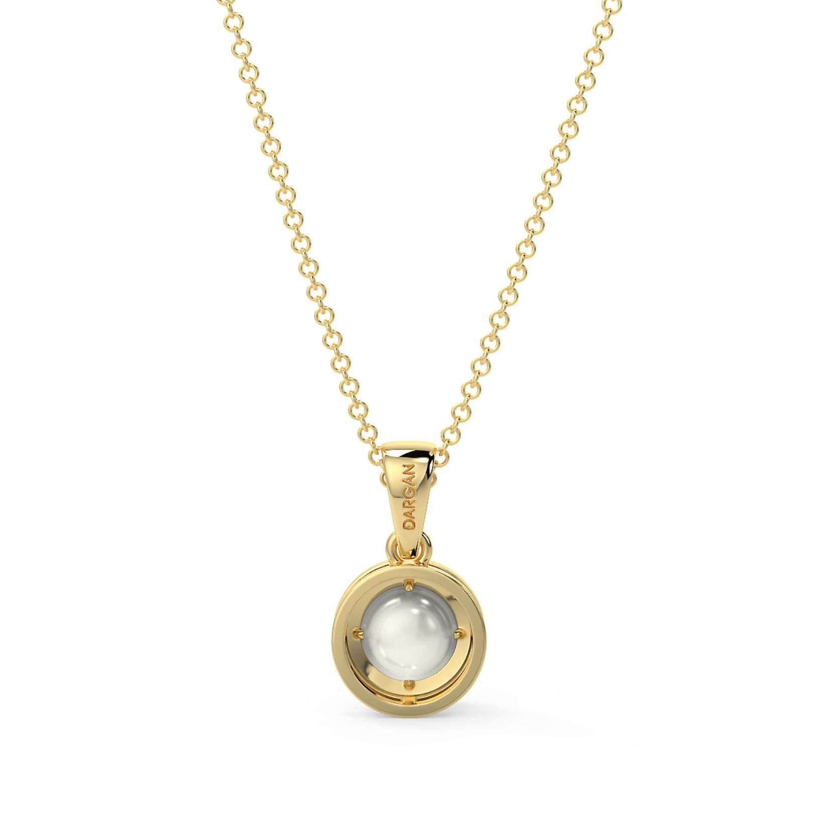 5mm Pearl & Lab-Grown Diamond Halo Pendant in 18K White, Yellow & Rose Gold