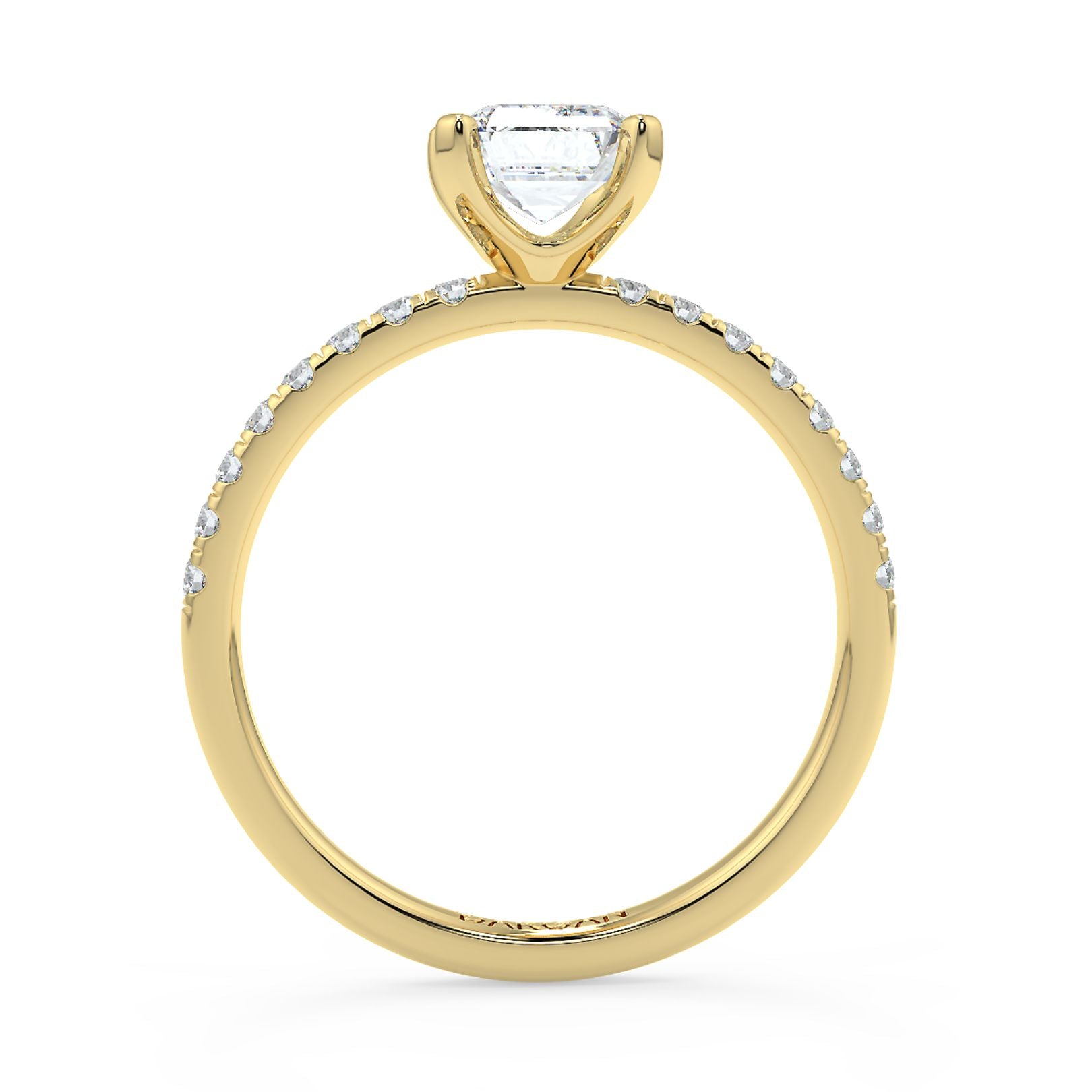 1–3 Carat Emerald Cut Lab Grown Diamond Solitaire Ring | Step-Cut Brilliance | IGI Certified | 18K White, Yellow & Rose Gold