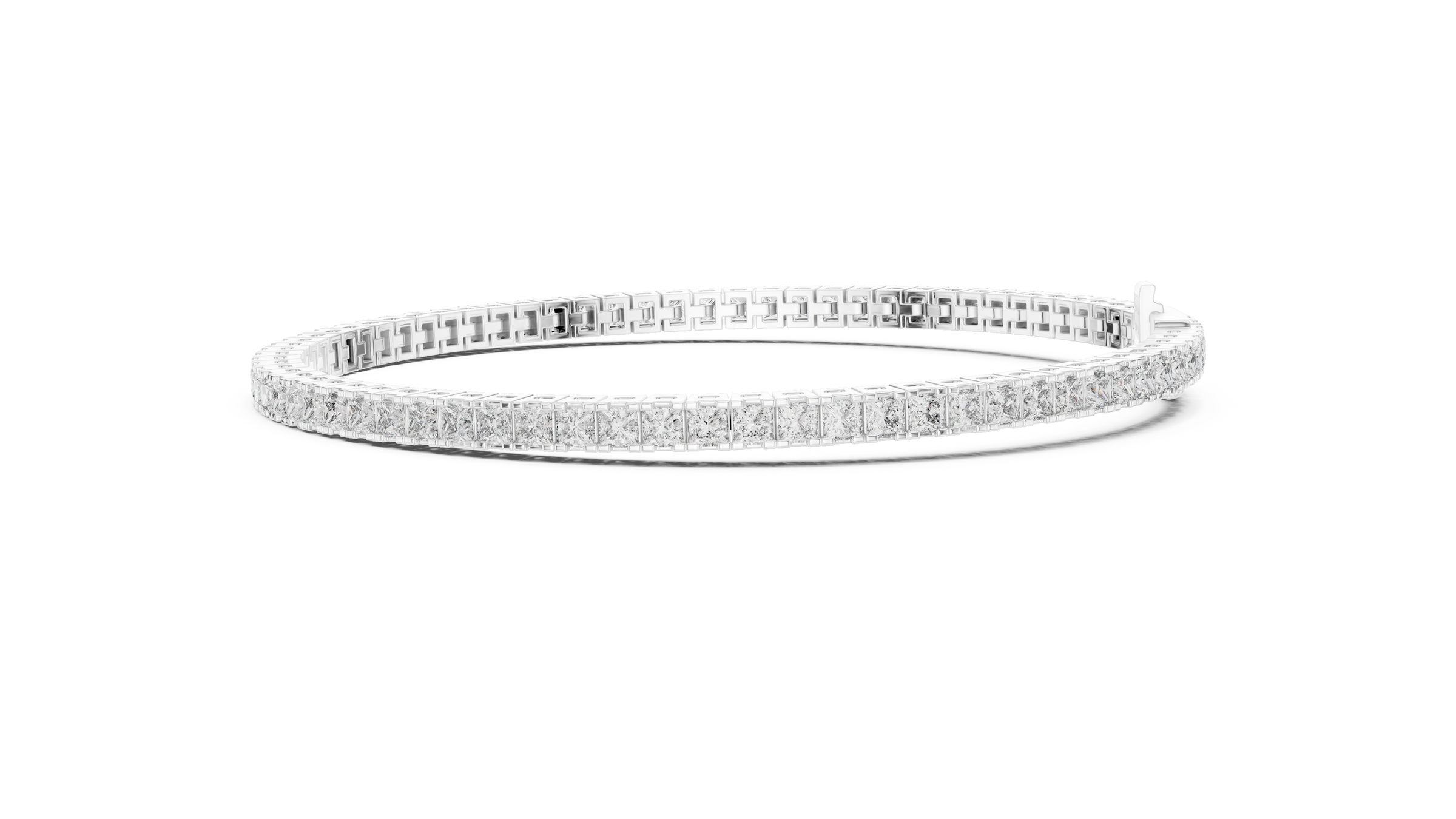 Princess Cut Lab-Grown Diamond Tennis Bracelet | 18K Gold Diamond Bracelet