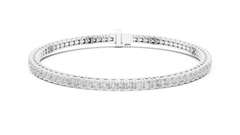 Princess Cut Lab-Grown Diamond Tennis Bracelet | 18K Gold Diamond Bracelet