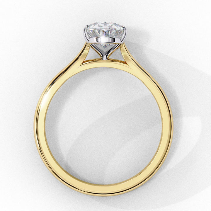 Oval-Cut Solitaire Diamond Ring