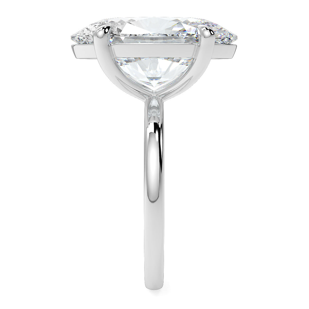 10 Carat Oval Lab Grown Diamond Solitaire Ring | Classic Four-Prong Setting | IGI Certified | 18K White Gold