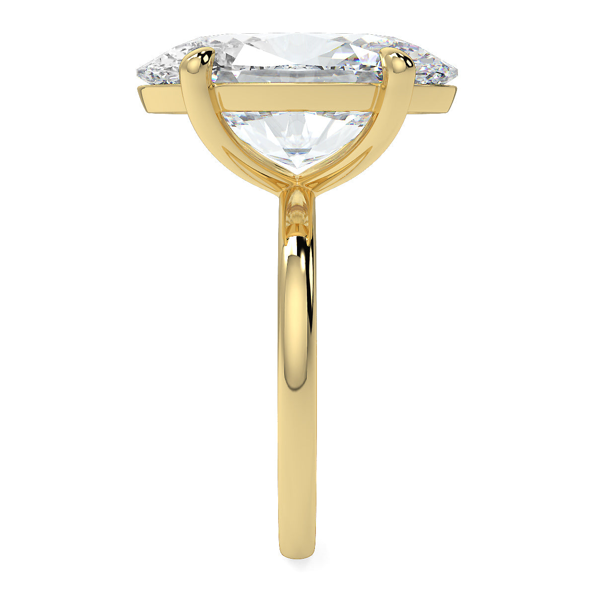 10 Carat Oval Lab Grown Diamond Solitaire Ring | Classic Four-Prong Setting | IGI Certified | 18K White Gold