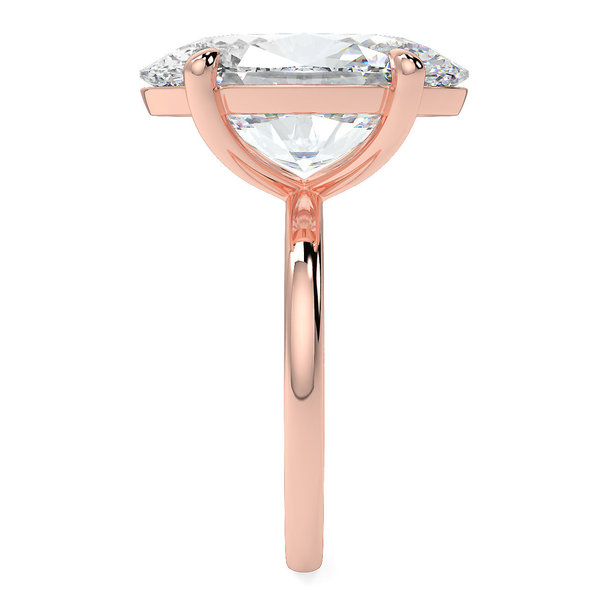 10 Carat Oval Lab Grown Diamond Solitaire Ring | Classic Four-Prong Setting | IGI Certified | 18K White Gold
