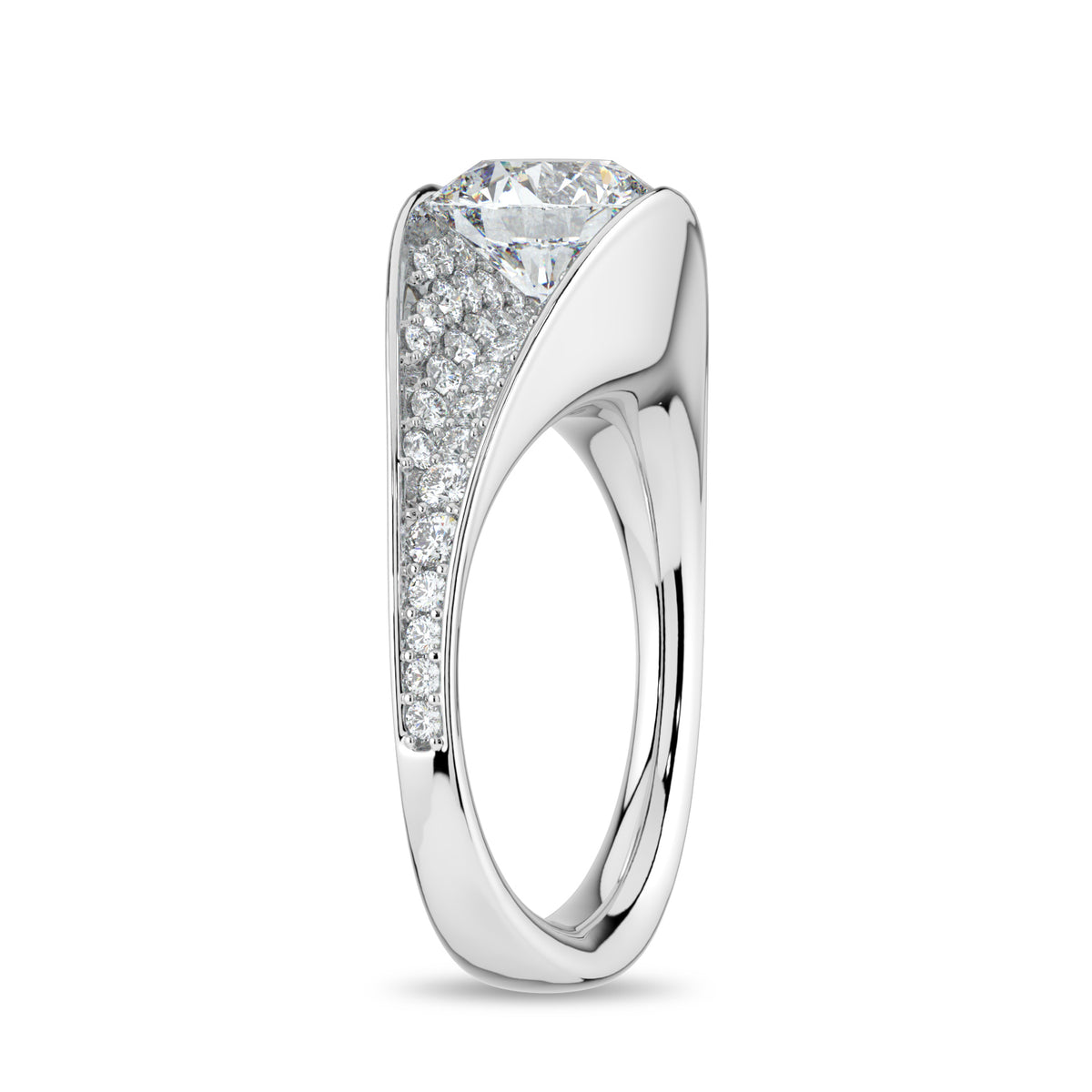 2 Carat Round Lab-Grown Diamond Solitaire Ring in 18K Gold - Diamond River