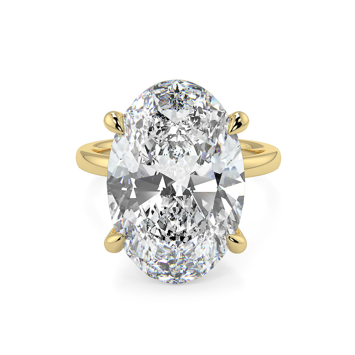 10 Carat Oval Lab Grown Diamond Solitaire Ring | Classic Four-Prong Setting | IGI Certified | 18K White Gold