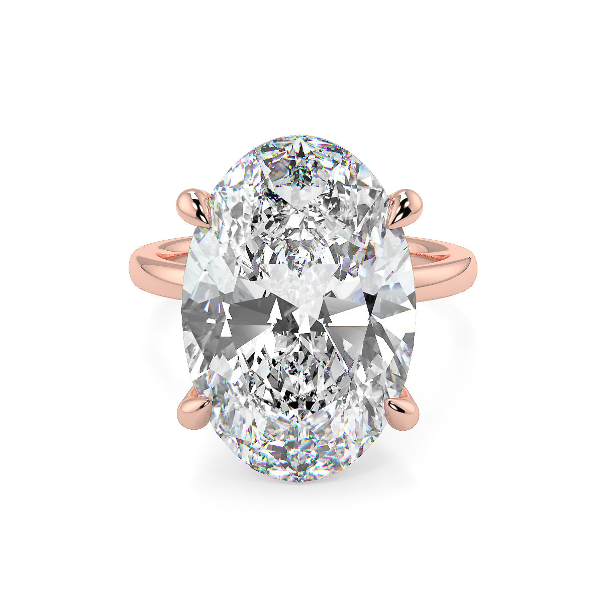 10 Carat Oval Lab Grown Diamond Solitaire Ring | Classic Four-Prong Setting | IGI Certified | 18K White Gold