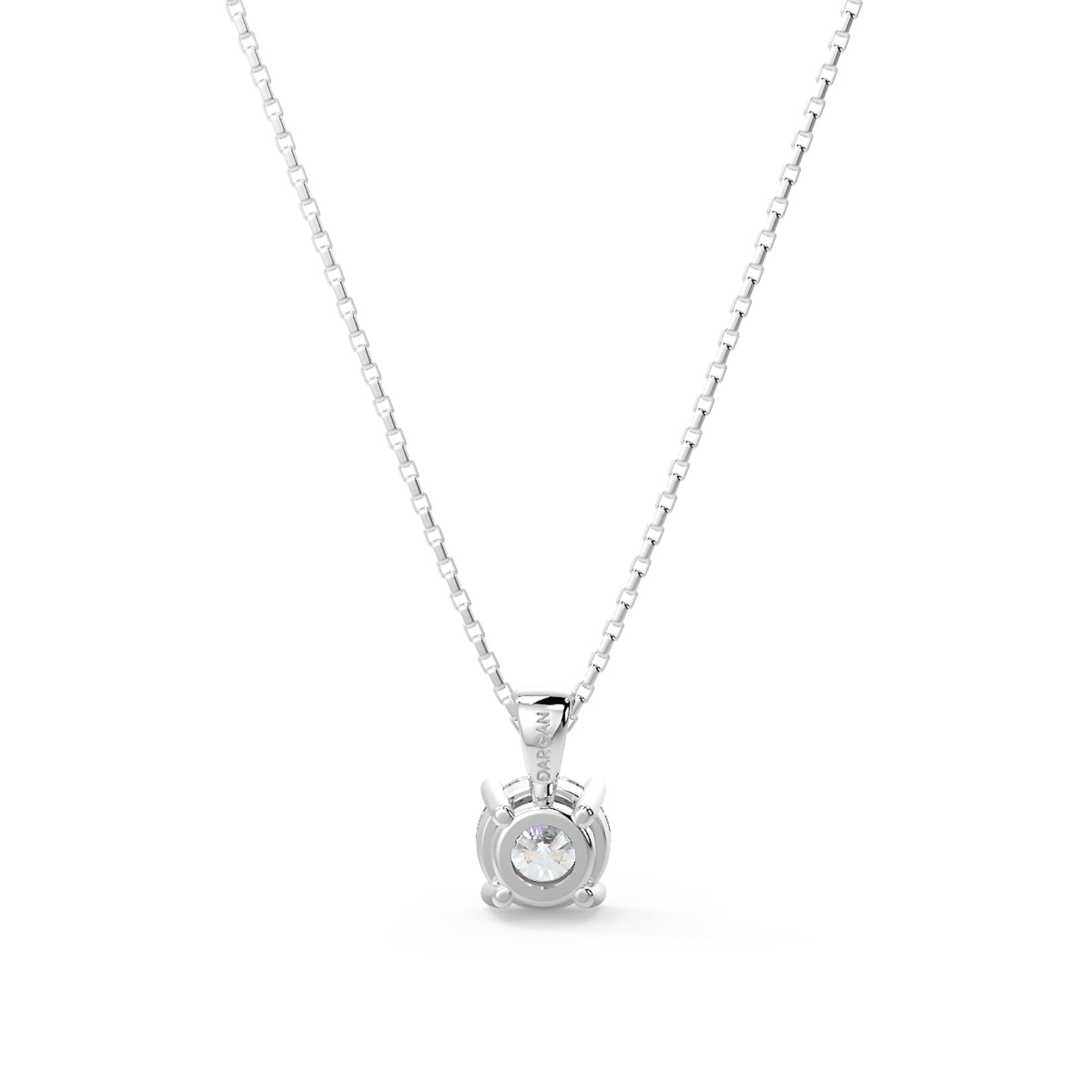 Round Cut Lab-Grown Diamond Pendant Solitaire Necklace with Chain | 18K Gold | 0.50–3 Carats