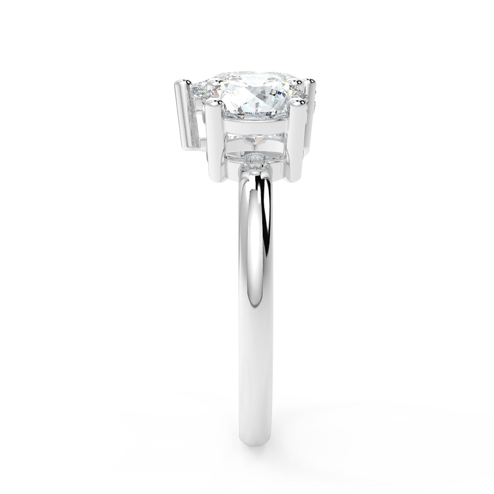 Round and Pear Toi et Moi Lab-Grown Diamond Solitaire Ring in 18K Gold