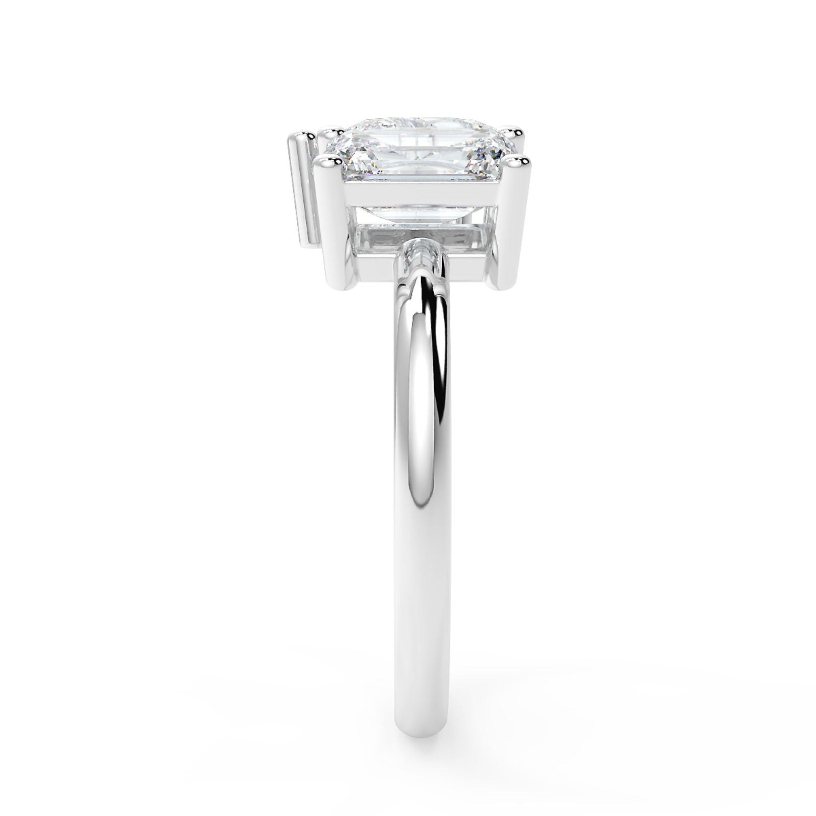 Emerald and Pear Toi et Moi Lab-Grown Diamond Solitaire Ring in 18K Gold