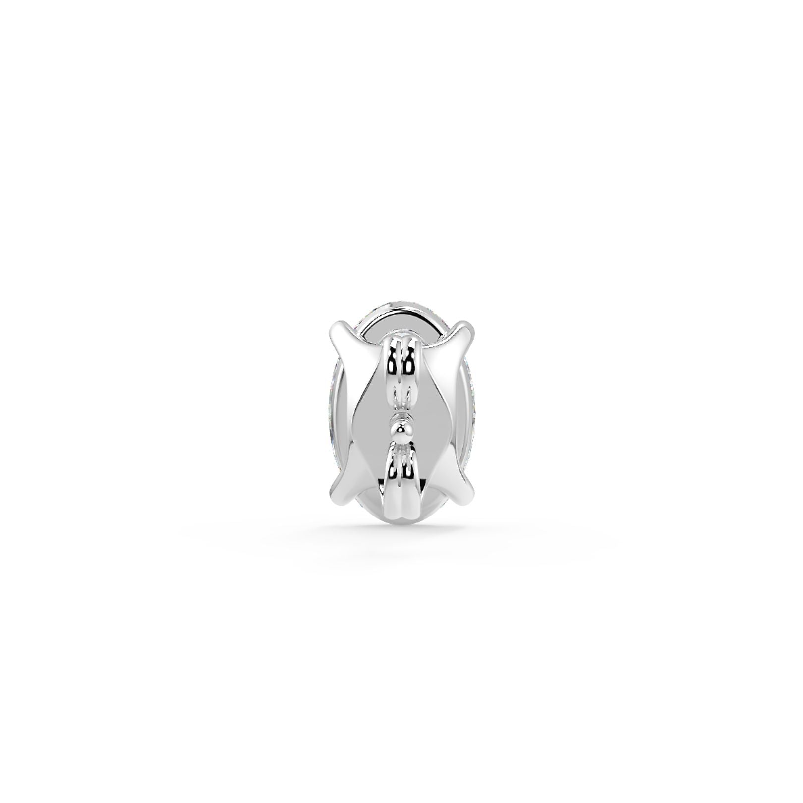 0.50–4 Carat Oval Lab Grown Diamond Stud Earrings | Classic Solitaire | 18K White, Yellow & Rose Gold