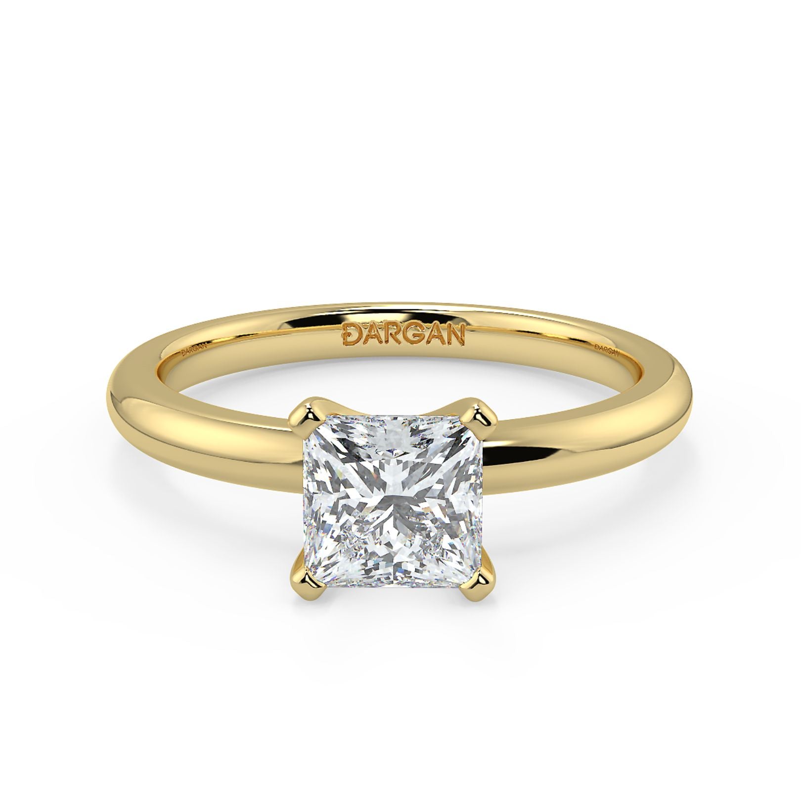 1–3 Carat Princess Cut Lab Grown Diamond Solitaire Ring | Square Brilliant | IGI Certified | 18K White, Yellow & Rose Gold
