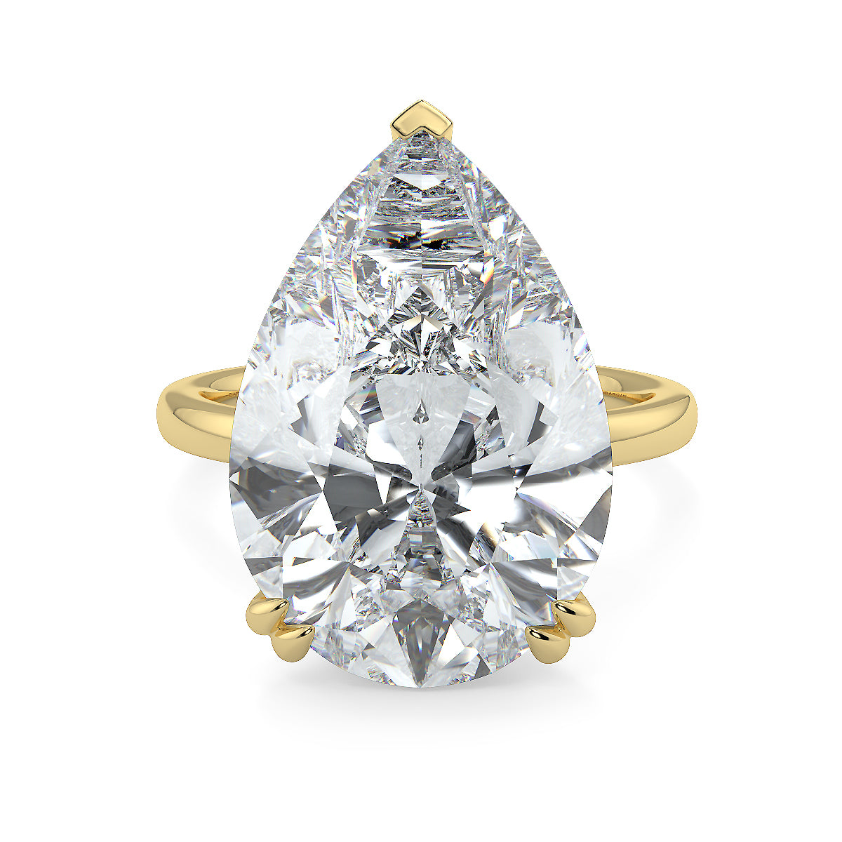 10 Carat Pear Solitaire Lab Grown Diamond Solitaire Ring – Engagement Ring | Ethical & Sustainable Luxury