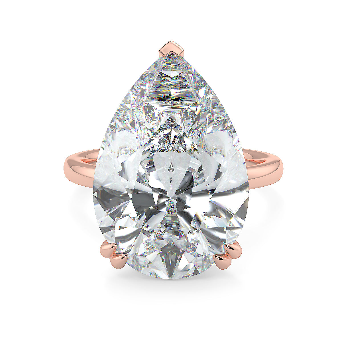 10 Carat Pear Solitaire Lab Grown Diamond Solitaire Ring – Engagement Ring | Ethical & Sustainable Luxury