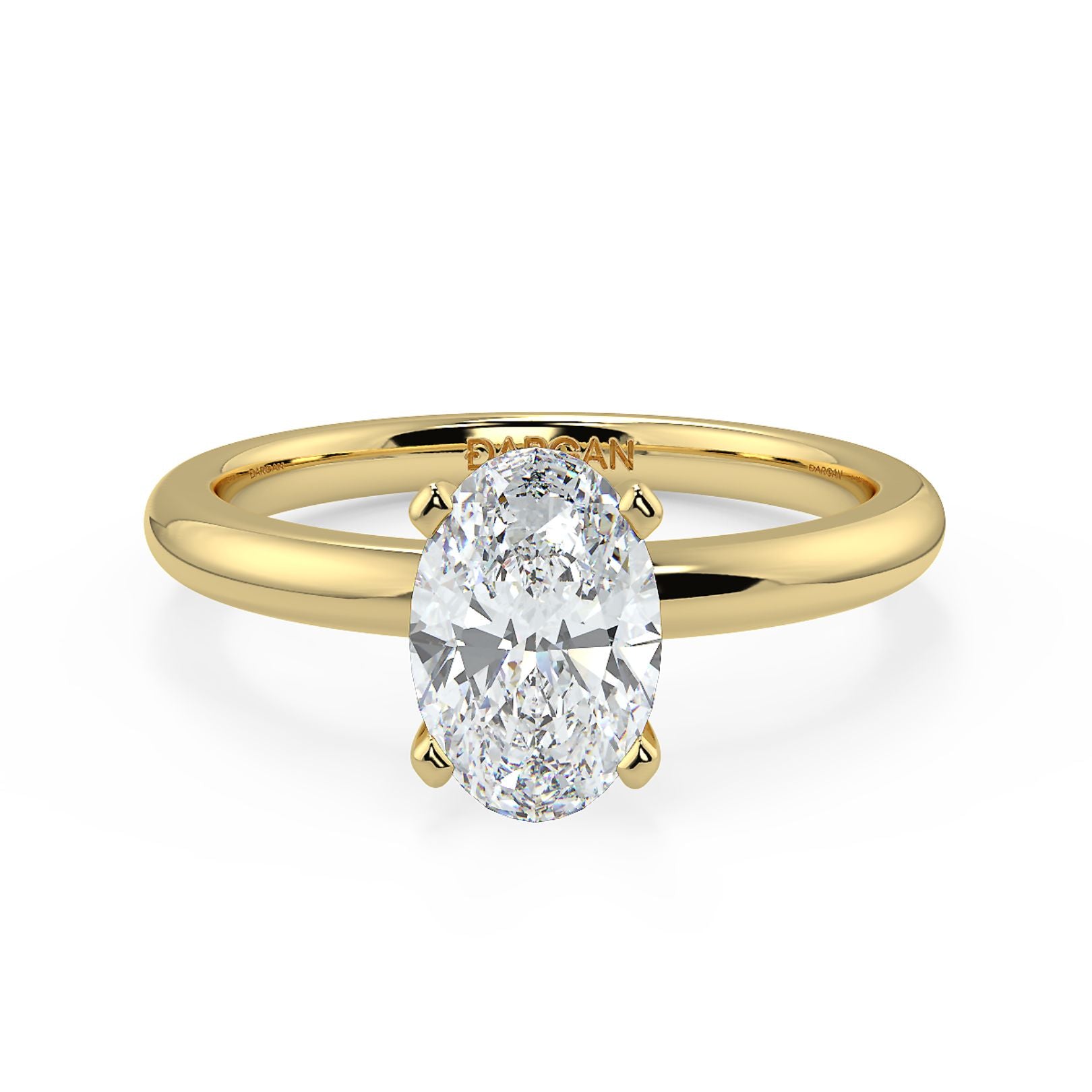 1–3 Carat Oval Cut Lab Grown Diamond Solitaire Ring | Classic 4-Prong | IGI Certified | 18K White, Yellow & Rose Gold