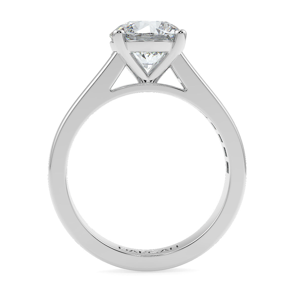 2-3 Carat Round Solitaire Channel Setting Engagement Ring | 18K White, Yellow & Rose Gold | IGI Certified
